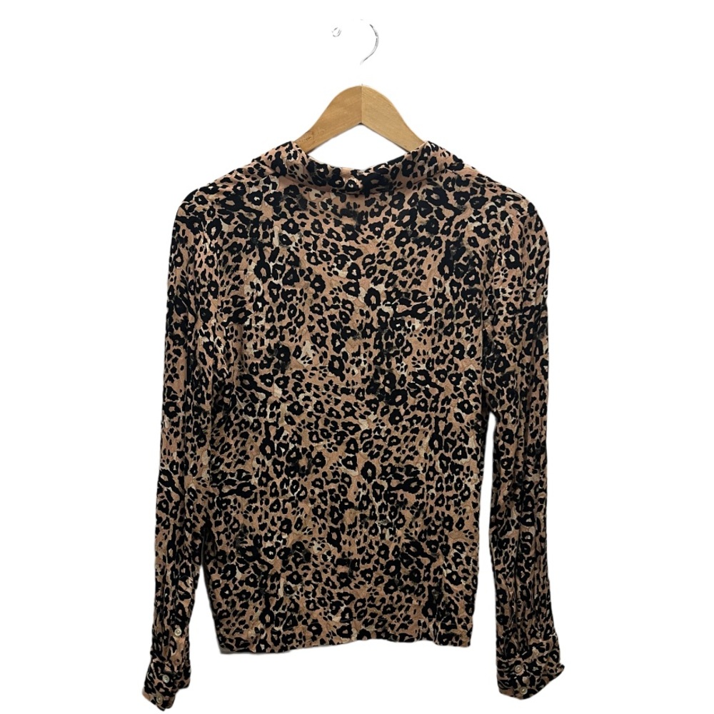 Aritzia Wilfred Emmeline Leopard Print Blouse - Picture 4 of 12